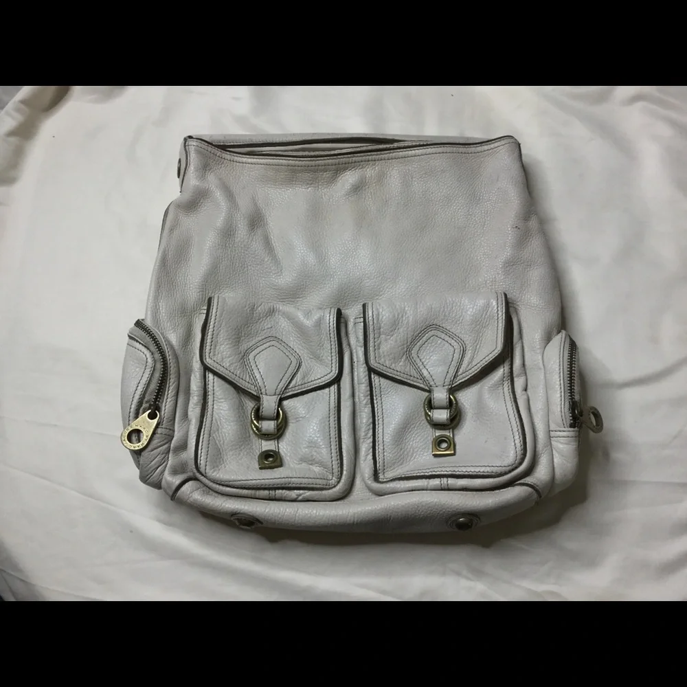 Marc by Marc Jacobs Light Gray Leather Hobo Bag